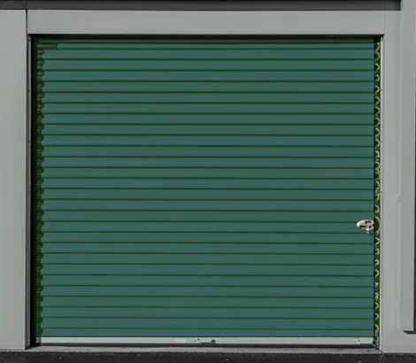teal door
