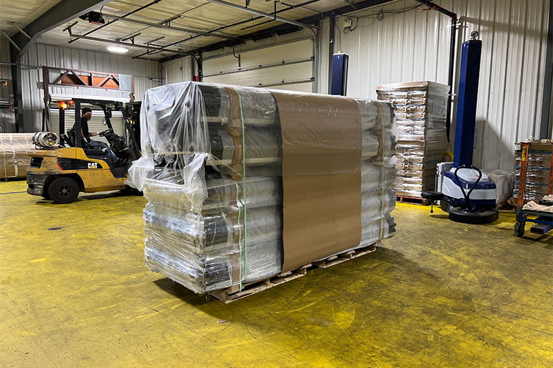 pallet loaded with TracRite doors